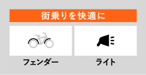 街乗りを快適に フェンダー ライト