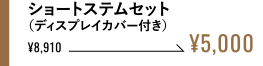 ショートステムセット（ディスプレイカバー付き ¥5,000