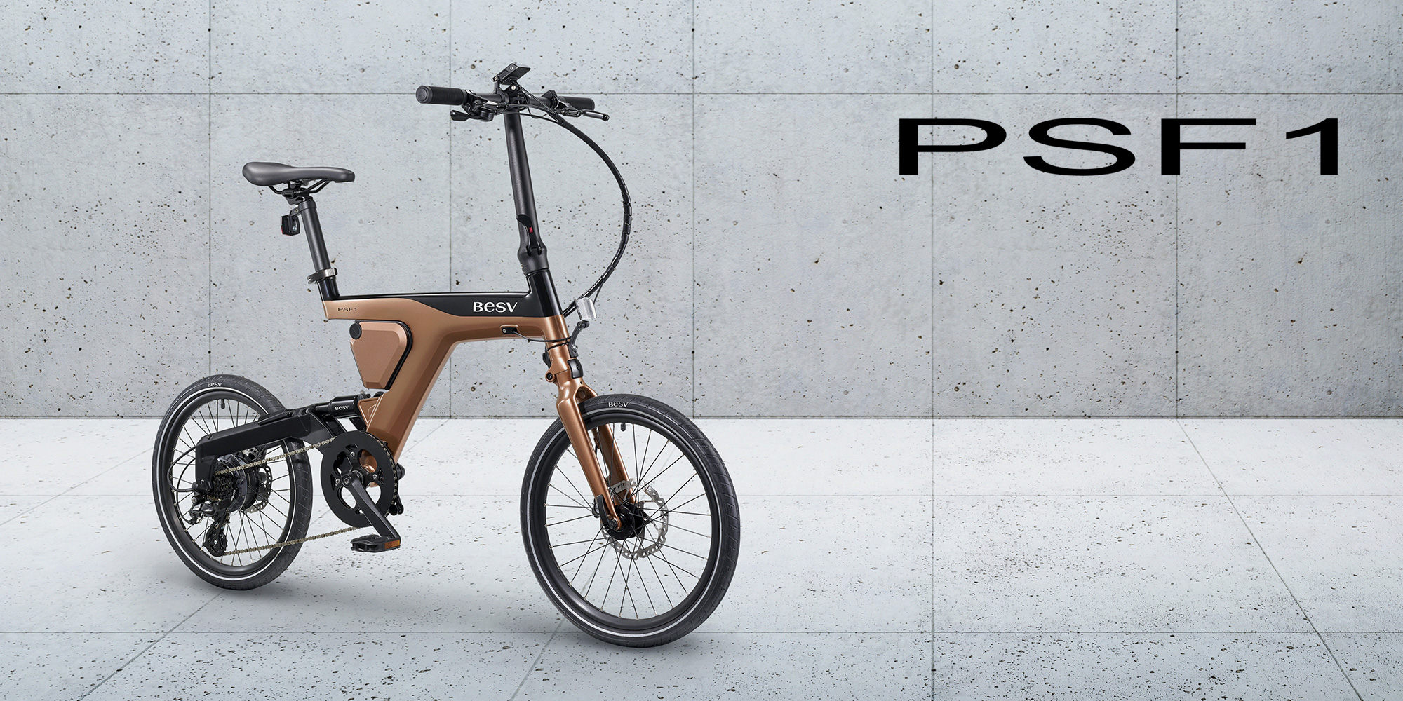 【特別販売】BESV PSF1 折りたたみ 電動アシスト自転車 折り畳み e-bike ebike ミニベロ Gold RN1500 Olight 電動アシスト自転車