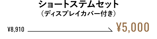 ショートステムセット（ディスプレイカバー付き ¥5,000