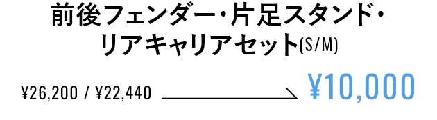 前後フェンダー・片足スタンド・キャリアセット（S/M）