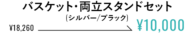 バスケット・両立スタンドセット（シルバー/ブラック）