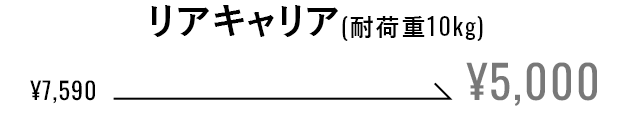 リアキャリア（耐荷重10kg）